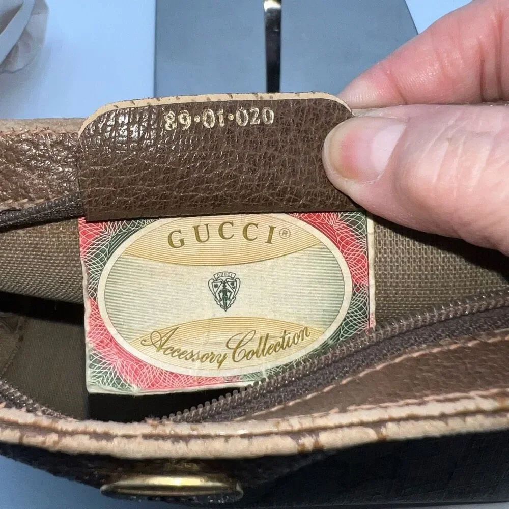 Gucci Vintage Accessory Collection GG Supreme Canvas Cosmetic Pouch